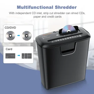 Bonsaii 8-Sheet Strip-Cut Paper Shredder